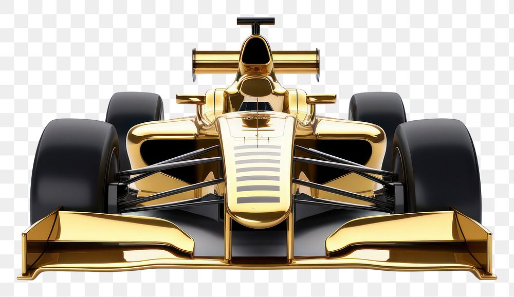 PNG Simple racing car vehicle gold white background.