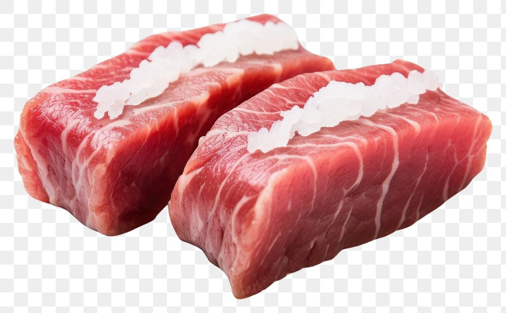 PNG Wagyu sushi meat beef food.