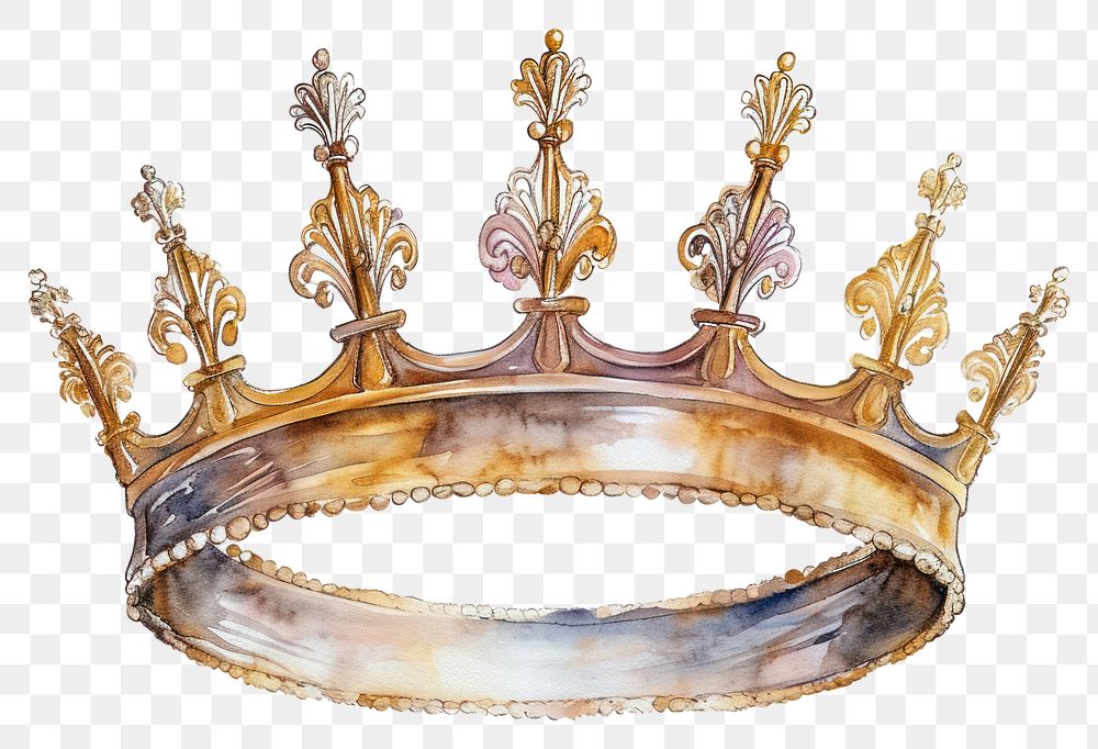 PNG  Royal crown chandelier jewelry white background.