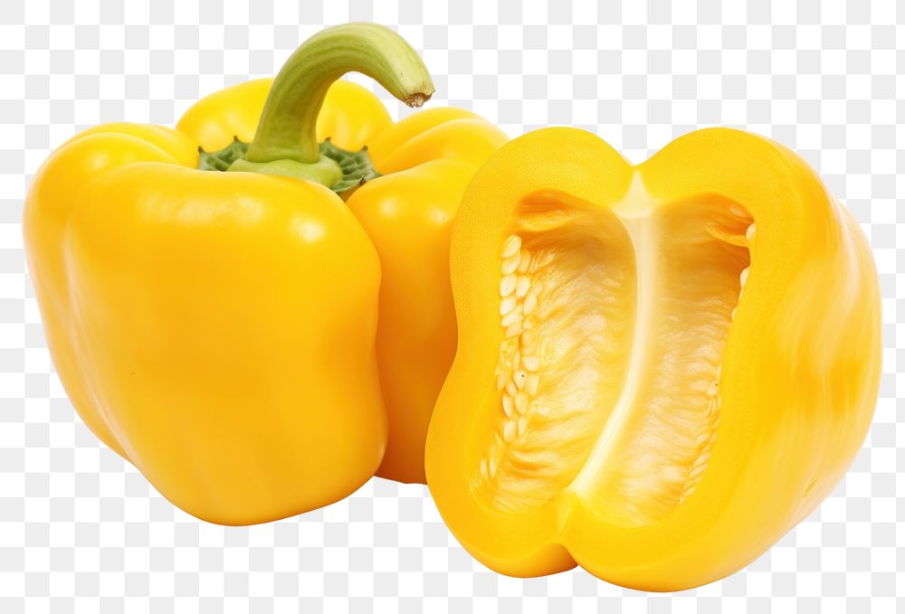 PNG Yellow capsicum vegetable yellow plant.