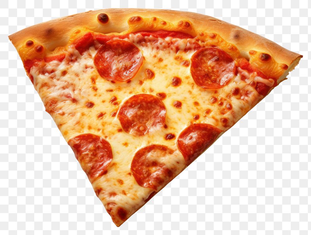PNG Slice pizza food white background pepperoni.