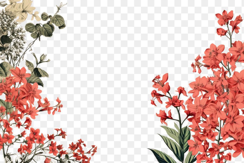 PNG Coral flowers ephemera border backgrounds pattern plant.