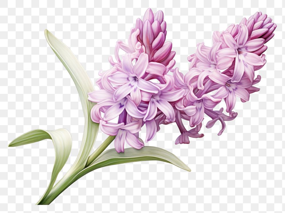 PNG Botanical illustration hyacinth flower blossom lilac