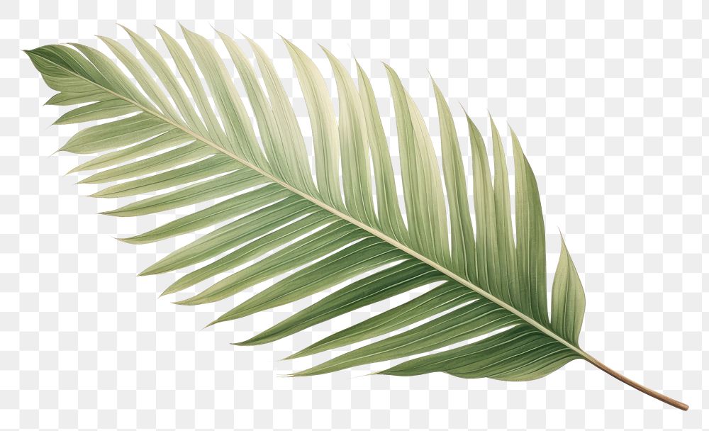 PNG Botanical illustration palm leaf plant tree freshness.