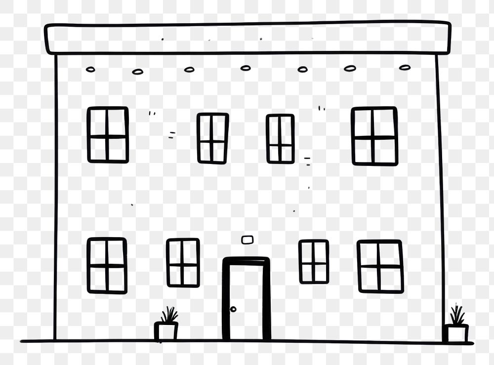 PNG Building sketch drawing line.