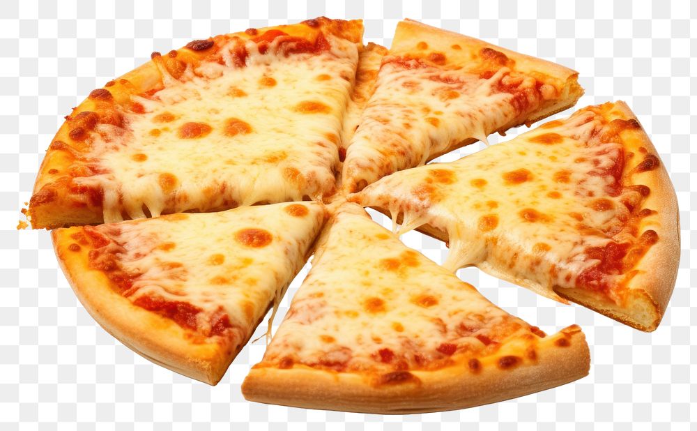 PNG Cheese pizza cheese food white background.
