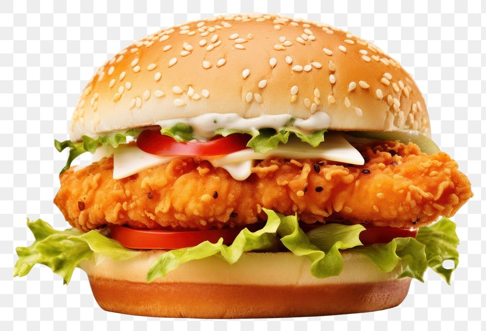 PNG Chicken Burger burger food hamburger.