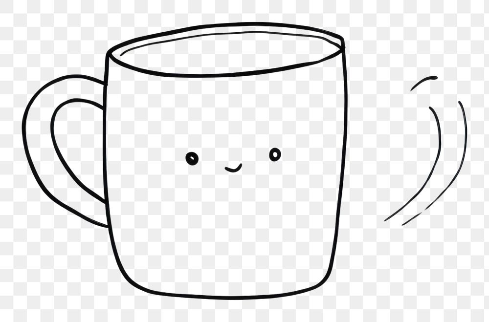 PNG Coffee cup sketch drink line.