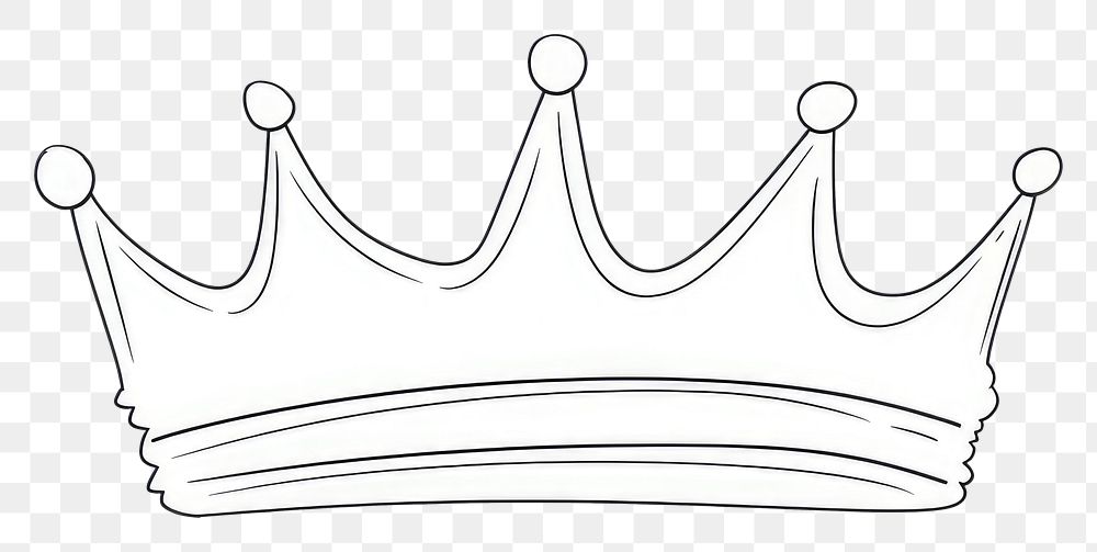 PNG Crown sketch tiara line.