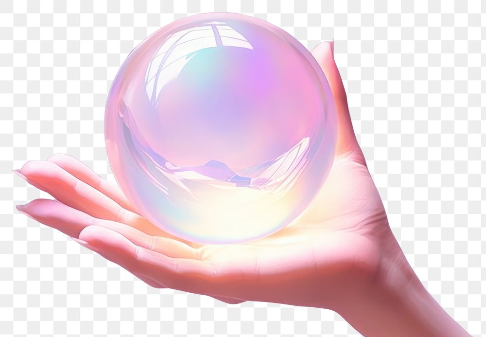 PNG Minimal crystal ball sphere lightweight mid-air.