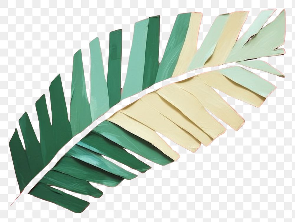 PNG Abstract tropical leaf ripped paper plant art handicraft.