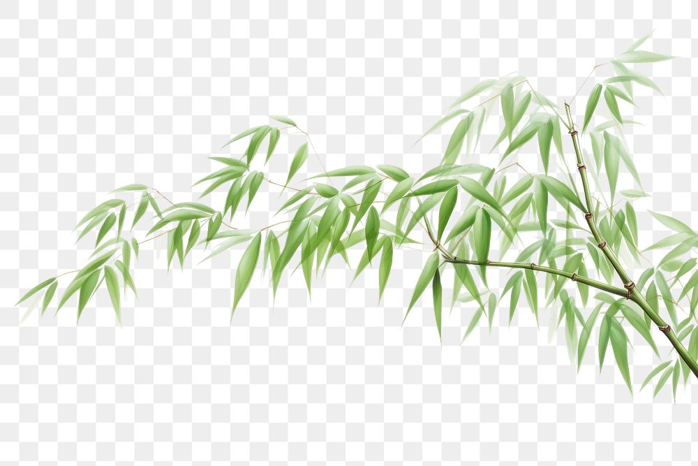 PNG Bamboo tree frame plant leaf white background.