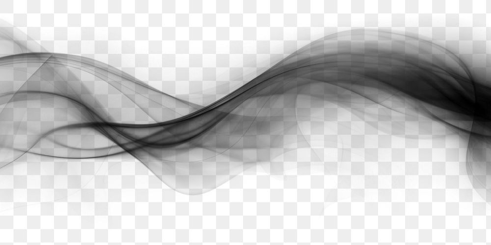 PNG Smoke abstract swirl black.