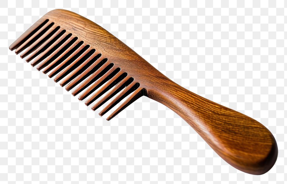 PNG  Comb white background brush brown.