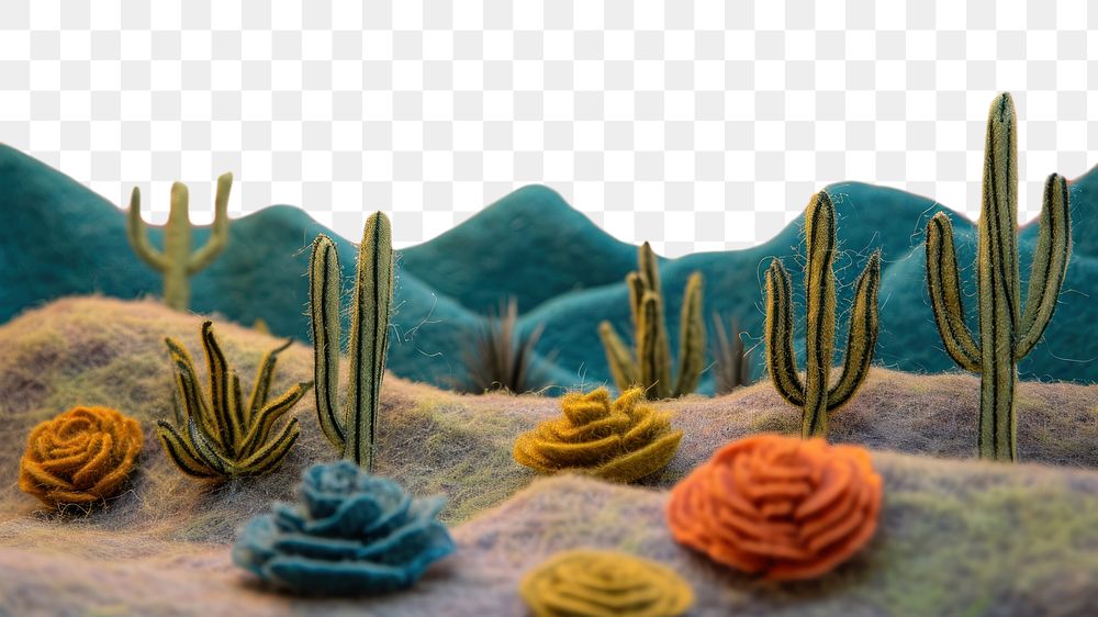 PNG Photo of felt desert on sunset outdoors nature cactus.