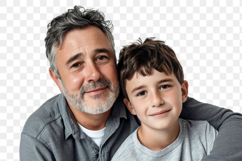 PNG  Father and son portrait adult child.