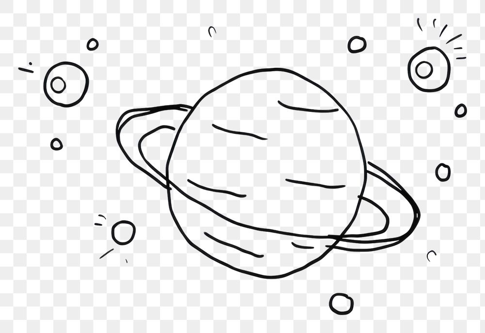 PNG Planet astronomy sketch doodle.