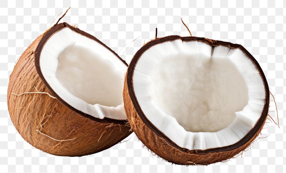 PNG Ripe coconut white white background accessories.