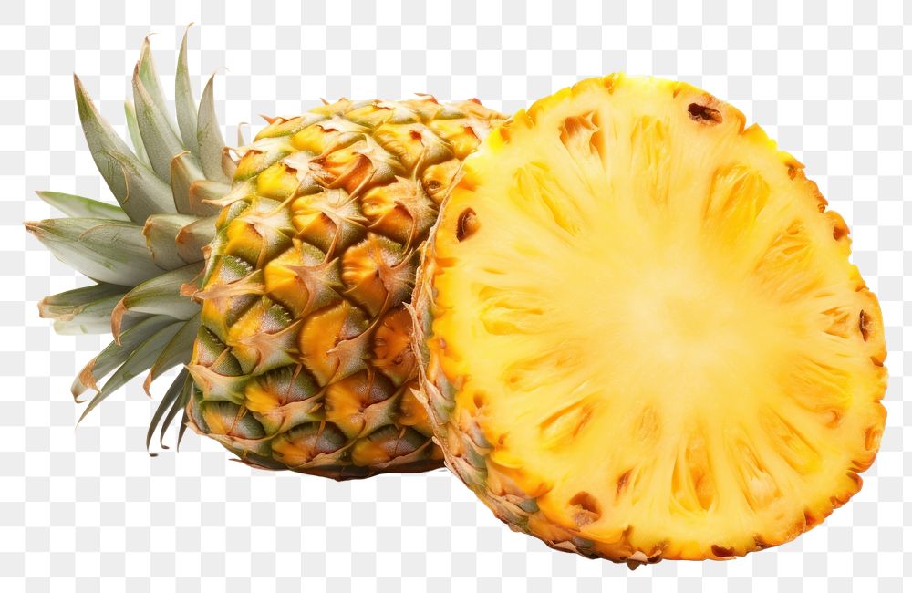 PNG Ripe pineapple fruit plant food.