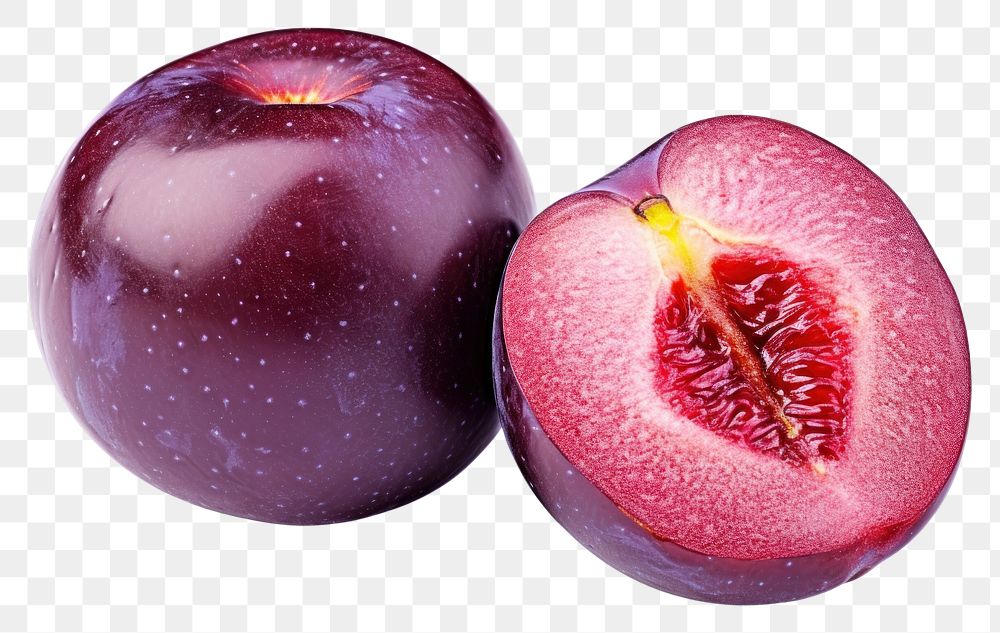 PNG Ripe plum fruit apple plant.