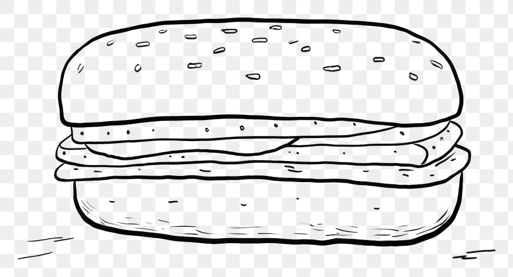 PNG Sanwich sketch drawing food.