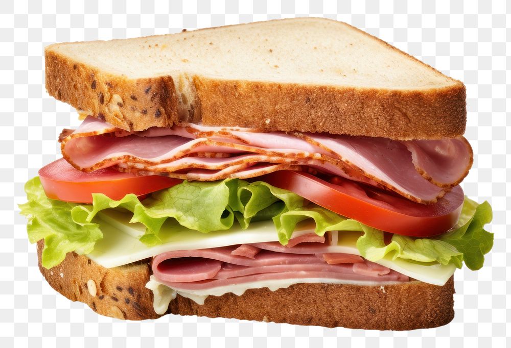 PNG Sandwich with cut in half sandwich bread lunch.