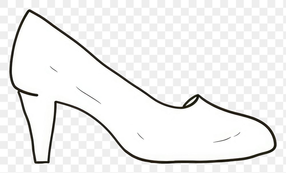 PNG Shoe footwear sketch white.