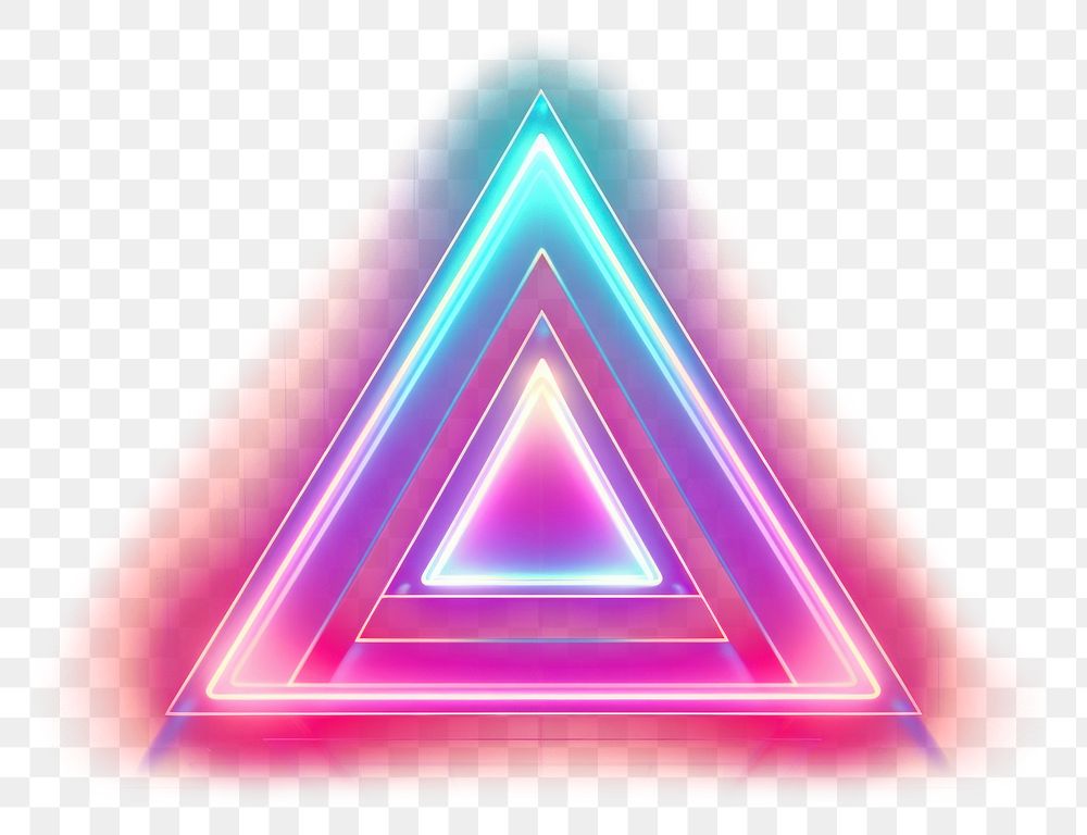 PNG Shape Triangle neon triangle purple light.