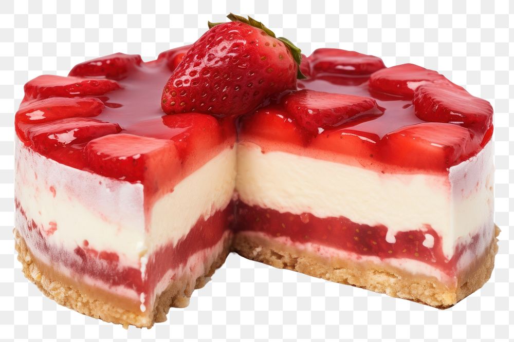 PNG Strawberry cheesecake dessert fruit cream.