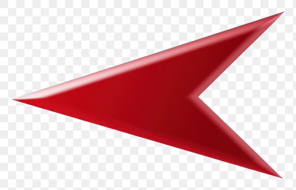 PNG  Red arrow shape white background arrowhead. AI generated Image by rawpixel.