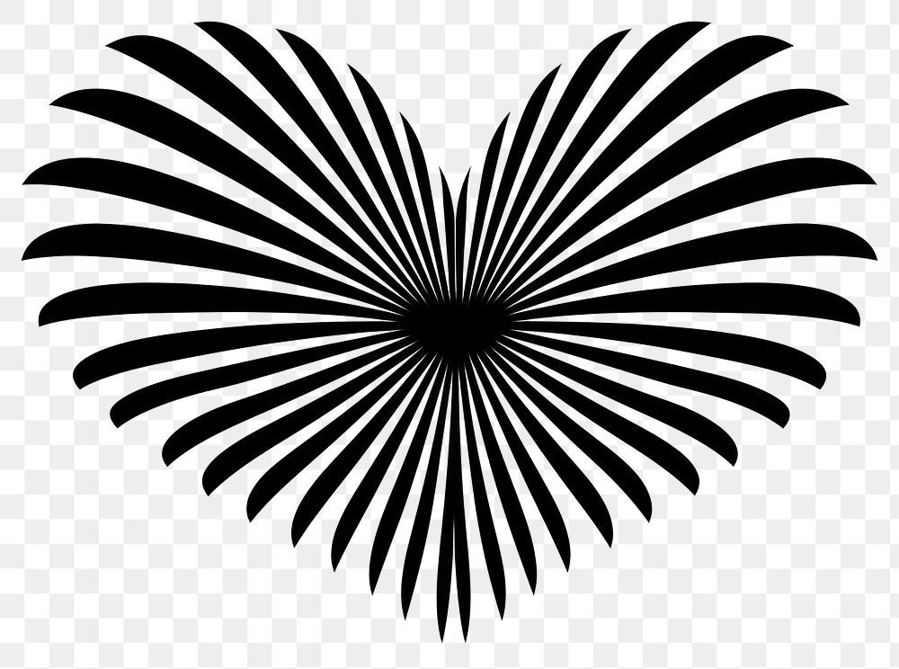 PNG Heart pattern black white. AI generated Image by rawpixel.