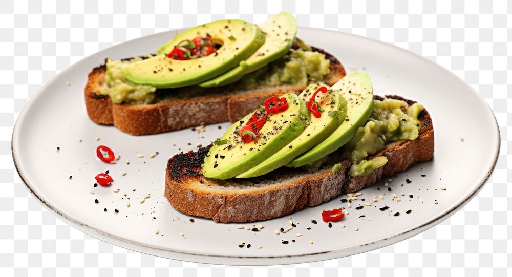 PNG Avocado toasts bread avocado slice.