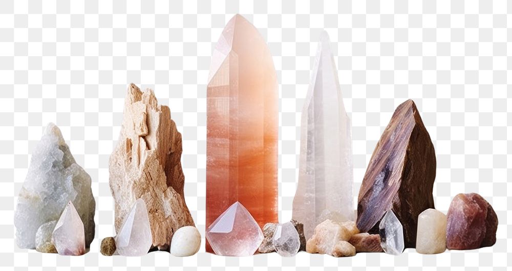 PNG  Crystal healing crystal mineral quartz. AI generated Image by rawpixel.