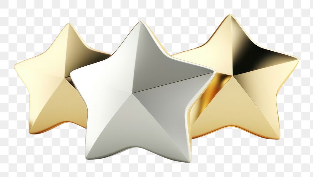 PNG Five stars origami yellow gold. AI generated Image by rawpixel.