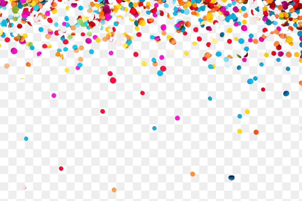 PNG  Confetti backgrounds white background celebration. AI generated Image by rawpixel.