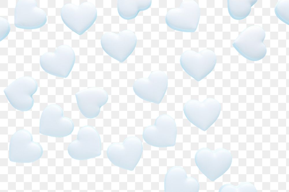 PNG  Pastel blue heart candies backgrounds turquoise pattern. AI generated Image by rawpixel.