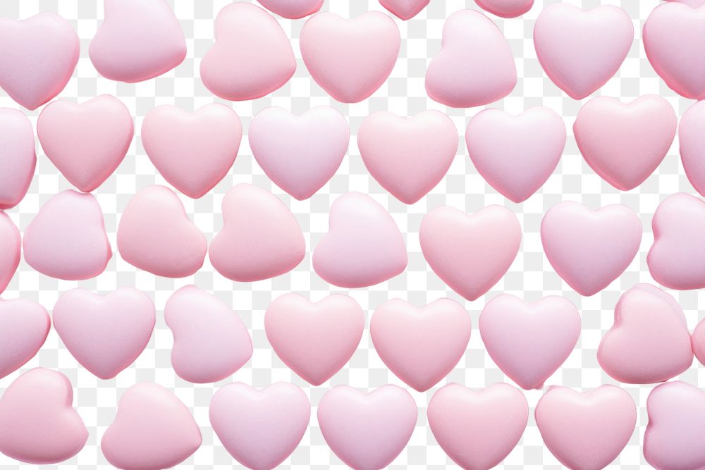 PNG  Pastel pink heart candies confectionery backgrounds dessert. AI generated Image by rawpixel.