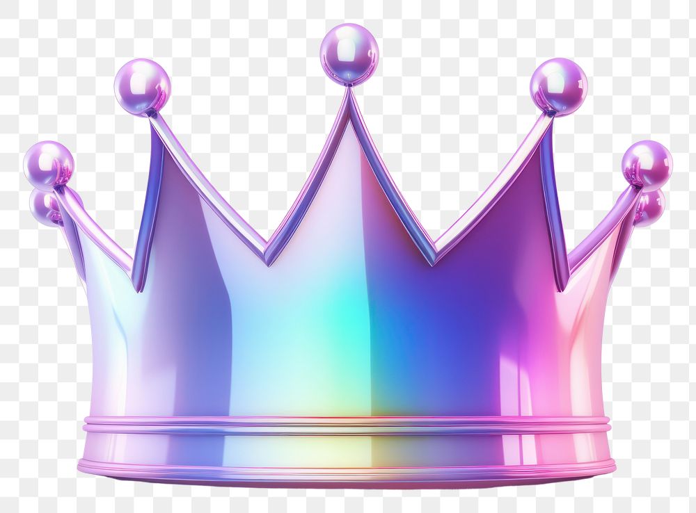 PNG  Crown icon iridescent white background celebration accessories.
