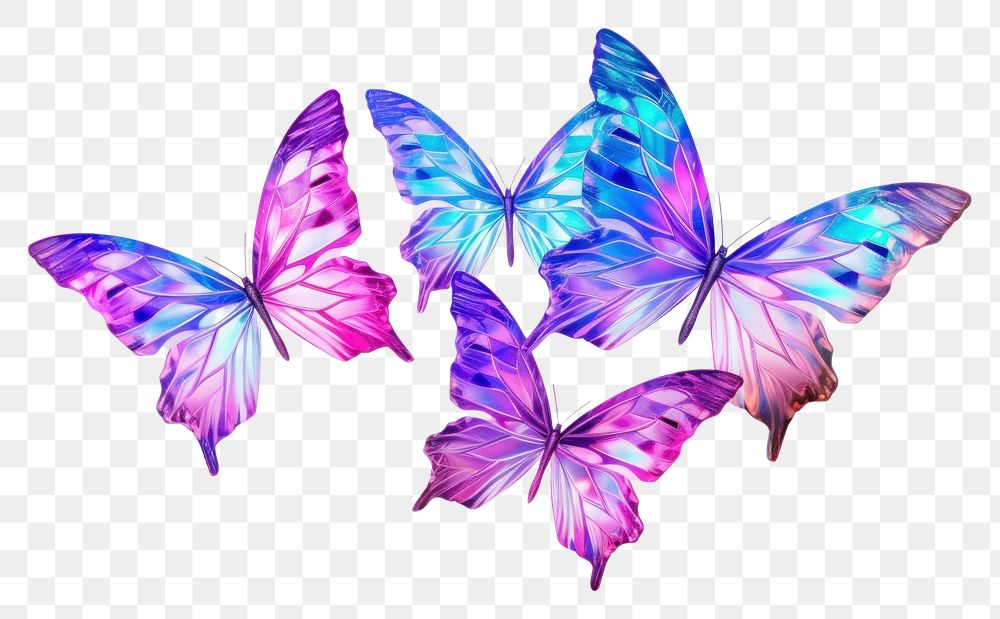 PNG  Butterflies iridescent butterfly animal insect.