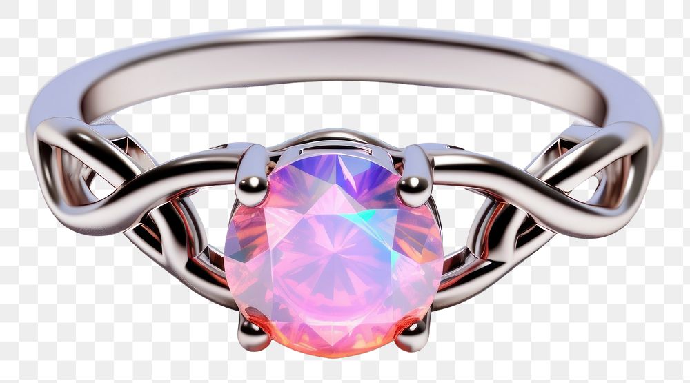 PNG Opal ring iridescent gemstone jewelry 