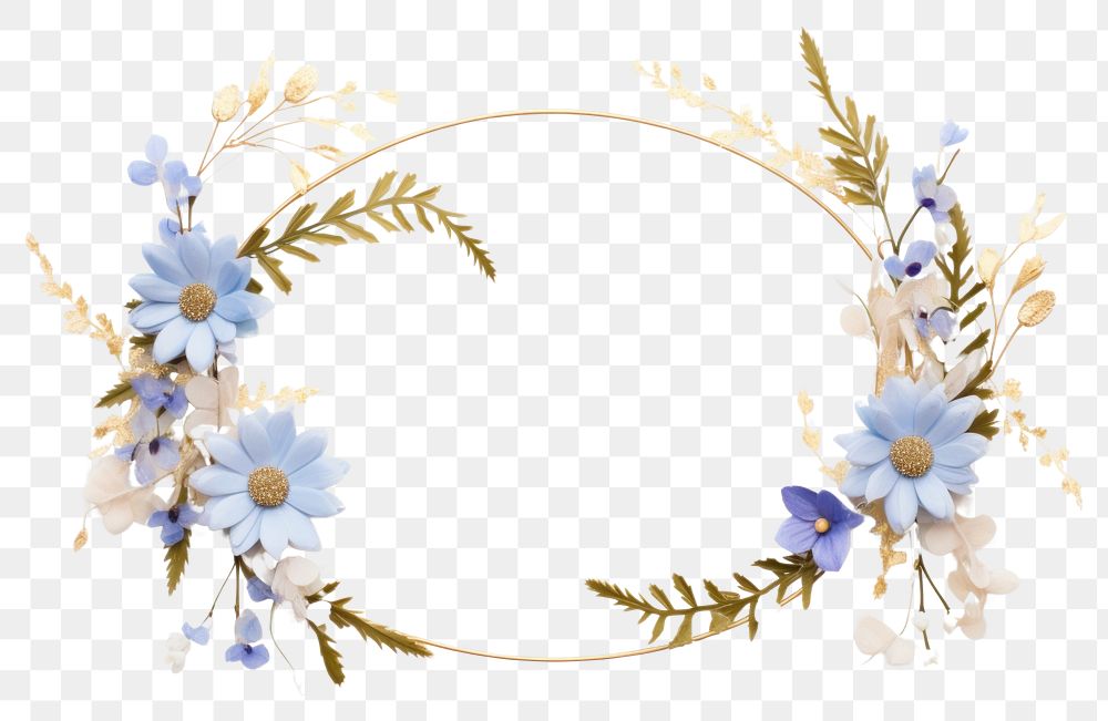 PNG  Flower jewelry wreath plant.