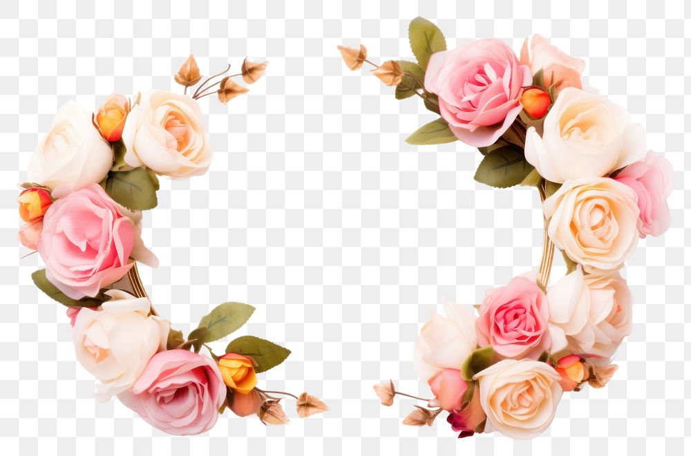 PNG  Flower rose jewelry wreath.