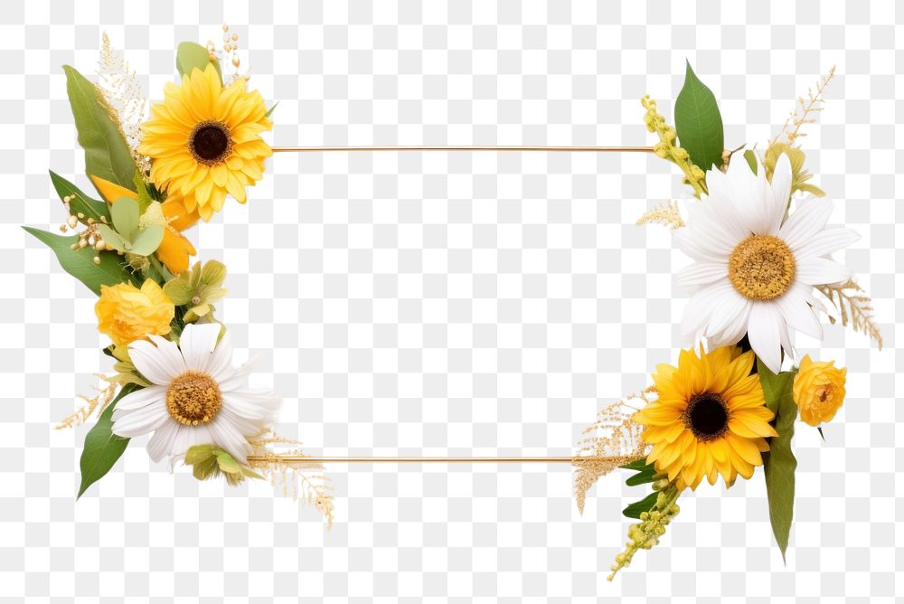 PNG  Sunflower wreath plant daisy.