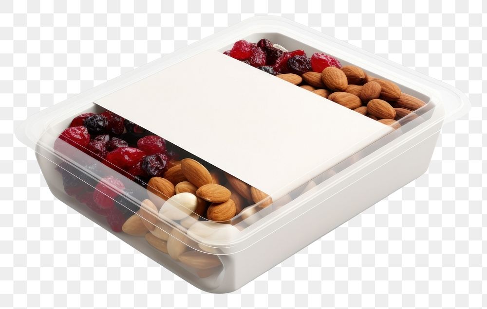 PNG  Food box packaging mockup food white background studio shot.