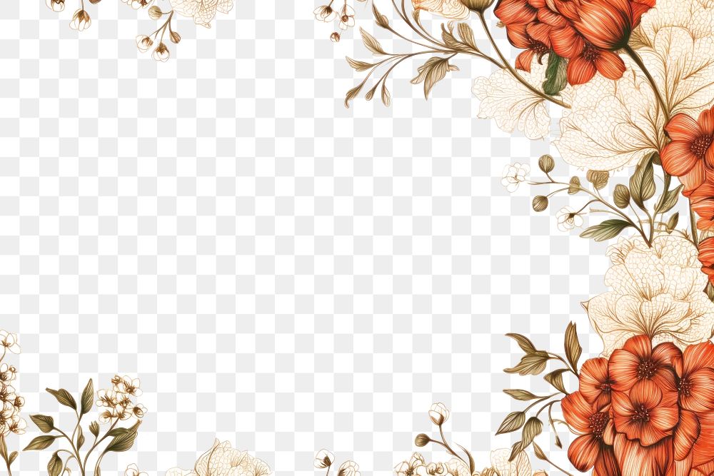 PNG  White paper backgrounds pattern flower.