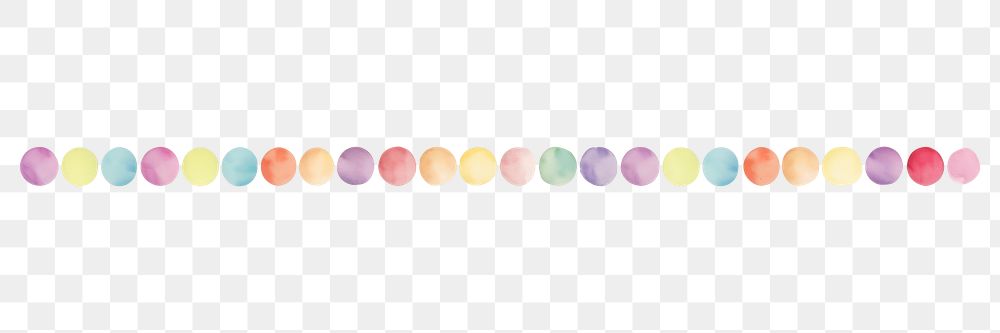PNG Big rainbow dots as line watercolour illustration backgrounds repetition variation.