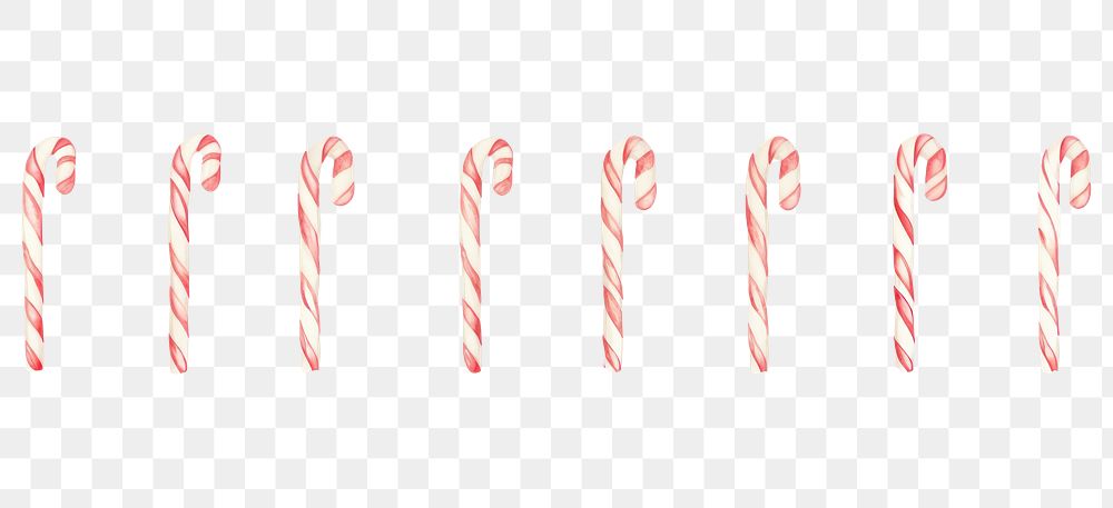 PNG Candy canes as line watercolour illustration white background confectionery celebration.