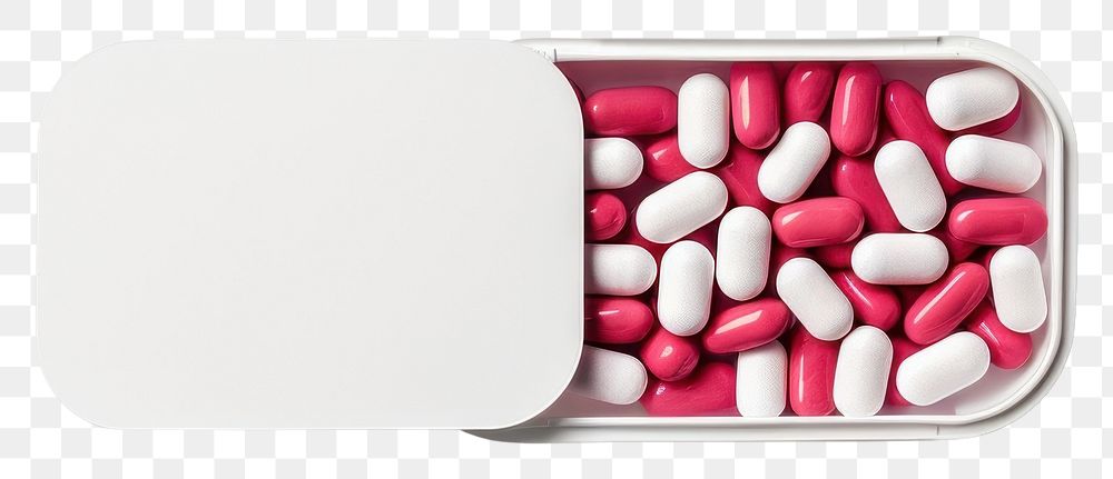 PNG Pill box packaging mockup white background medication medicine.