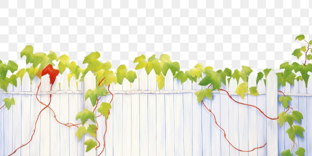 PNG Vine with house fence boarder plant leaf ivy.