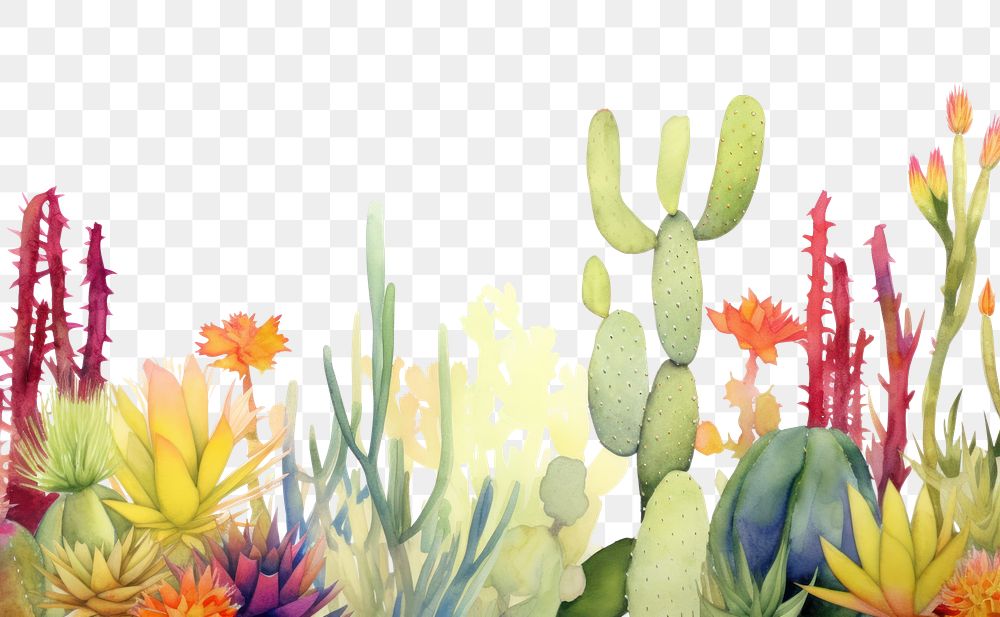 PNG Cactus boarder backgrounds outdoors plant.